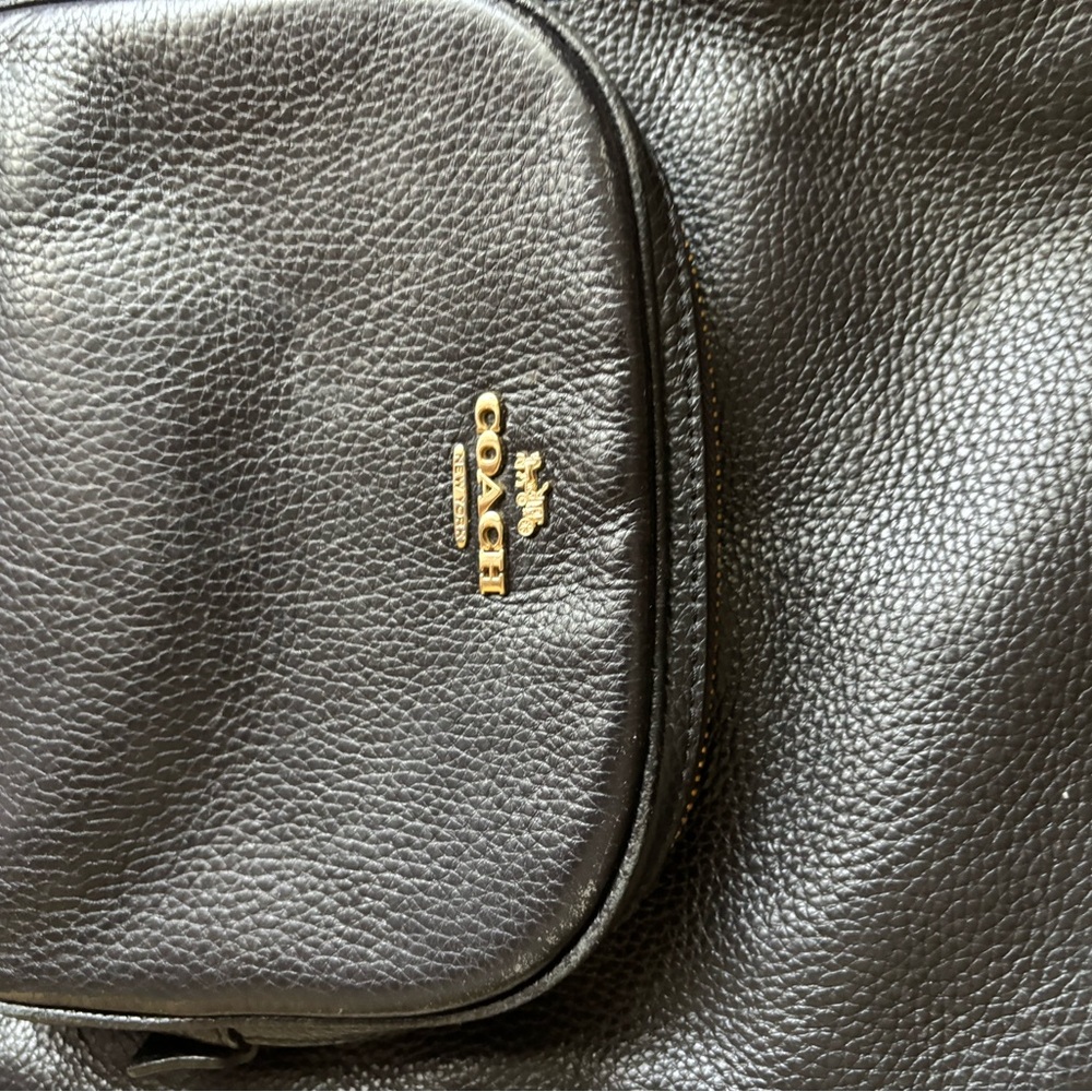 Coach Black Pebbled Leather Backpack with Dome Shape - Picture 9 of 11